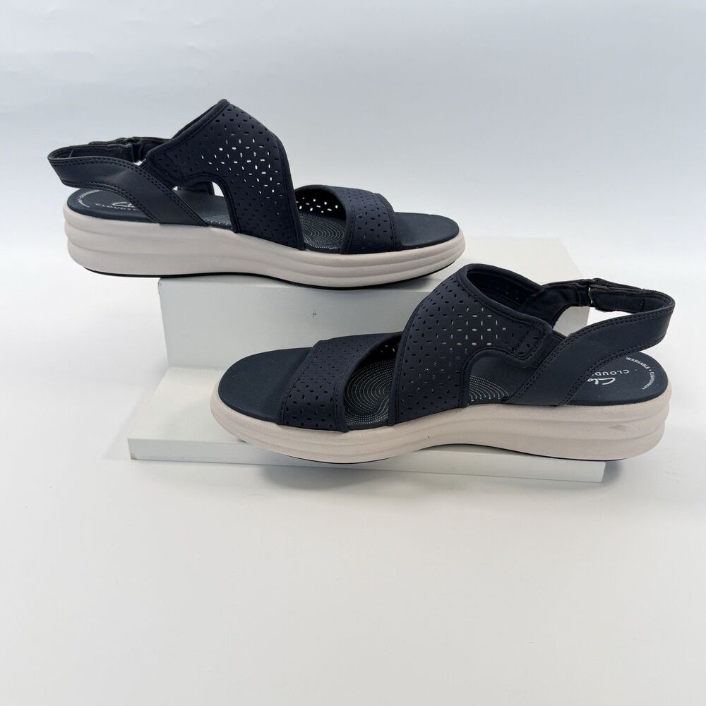 Clarks Cloudsteppers Drift Fern Women's Sandals Adjustable Strap Blue Size 11 - Picture 4 of 10